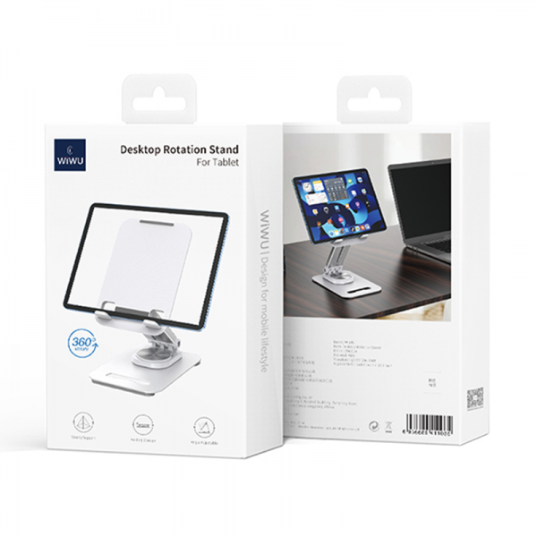Βάση WiWU 360 Portable Rotative Tablet Holder Stand Silver (ZM-010) GADGETS WIWU Βάση WiWU 360 Portable Rotative Tablet Holder Stand Silver (ZM-010) - Image 2