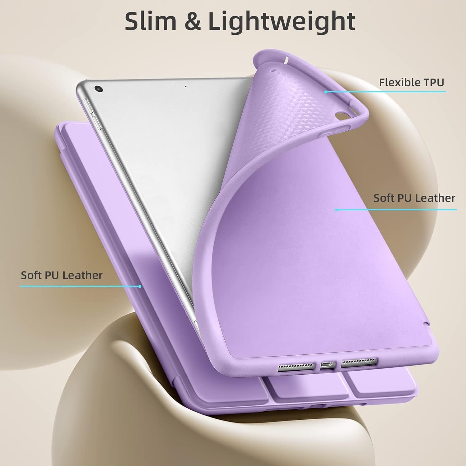 Θήκη Soft TPU Flexible Pencil Holder Light Purple iPad 10th/11th ΘΗΚΕΣ Orso Θήκη Soft TPU Flexible Pencil Holder Light Purple iPad 10th/11th - Image 2