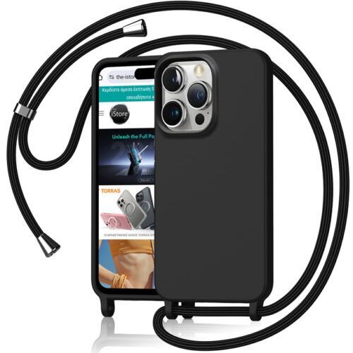 Θήκη Orso Cloud Κορδόνι Black iPhone 16 Pro