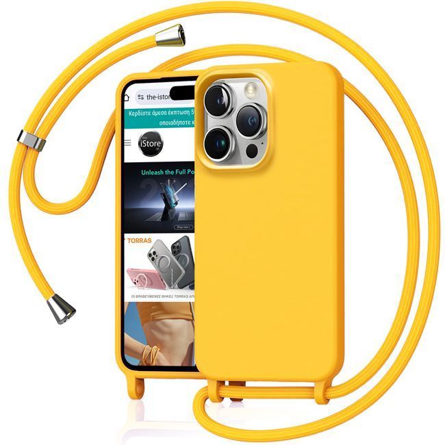 Θήκη Orso Cloud Κορδόνι Yellow iPhone 16 Pro ΘΗΚΕΣ Orso Θήκη Orso Cloud Κορδόνι Yellow iPhone 16 Pro