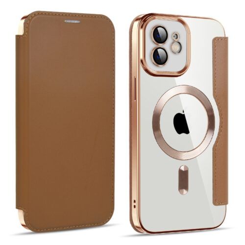 Θήκη Orso Flip Camera Protection Magsafe Bare Look Brown iPhone 11