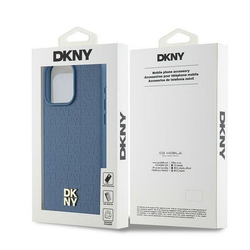 Θήκη DKNY Leather Monogram Metal Logo MagSafe Blue iPhone 15 Pro Max ΘΗΚΕΣ DKNY Θήκη DKNY Leather Monogram Metal Logo MagSafe Blue iPhone 15 Pro Max - Image 6