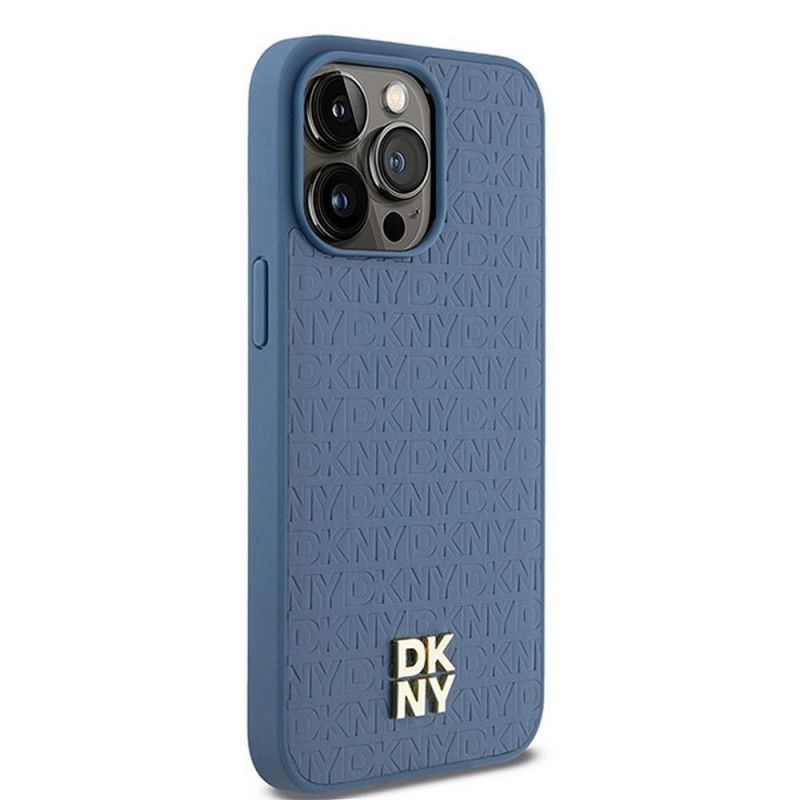 Θήκη DKNY Leather Monogram Metal Logo MagSafe Blue iPhone 15 Pro Max ΘΗΚΕΣ DKNY Θήκη DKNY Leather Monogram Metal Logo MagSafe Blue iPhone 15 Pro Max - Image 3