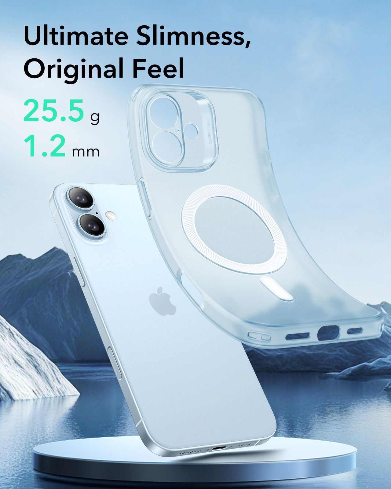 Θήκη ESR Zero HaloLock MagSafe Frosted Blue iPhone 16 ΘΗΚΕΣ ESR Θήκη ESR Zero HaloLock MagSafe Frosted Blue iPhone 16 - Image 4