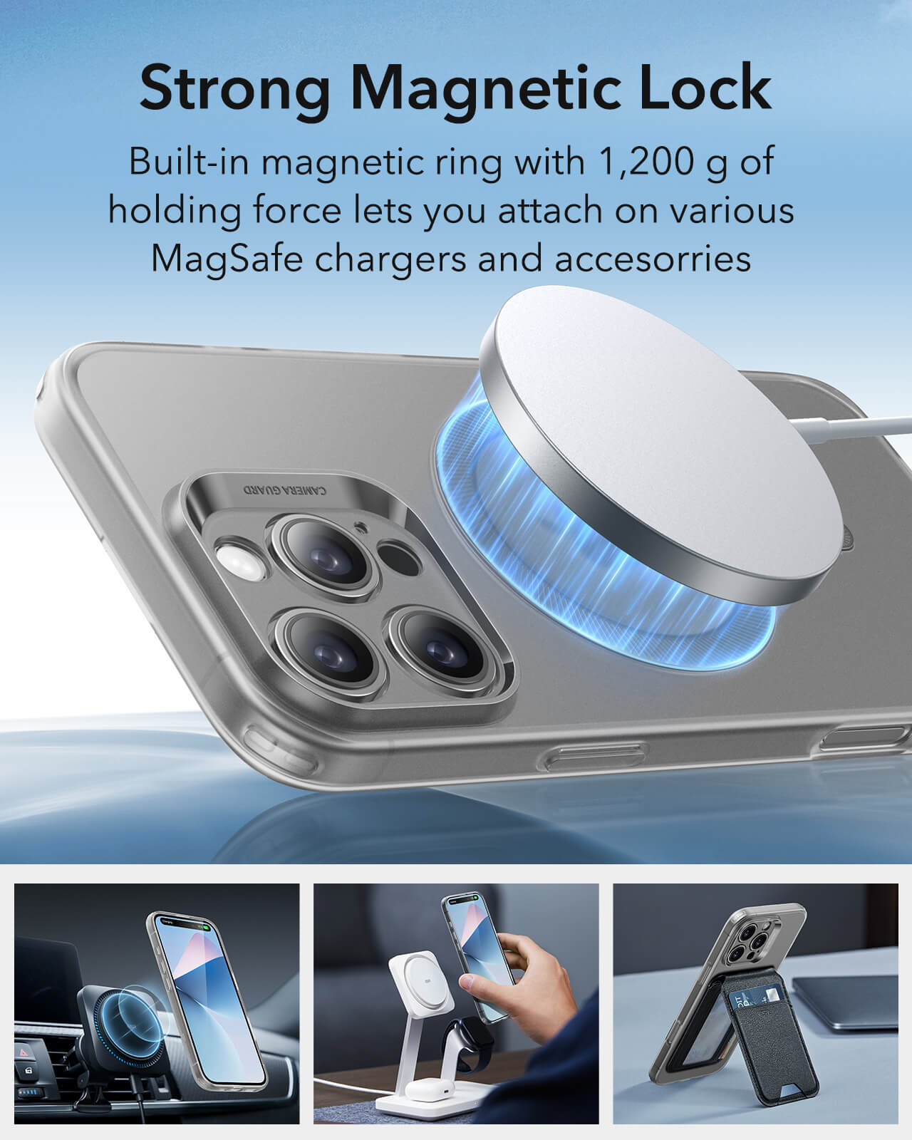 Θήκη ESR Zero HaloLock MagSafe Frosted Grey iPhone 16 Pro Max ΘΗΚΕΣ ESR Θήκη ESR Zero HaloLock MagSafe Frosted Grey iPhone 16 Pro Max - Image 3