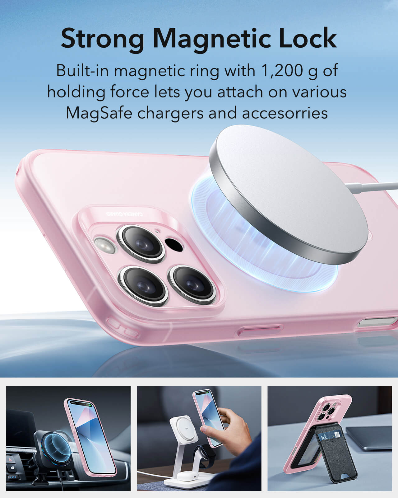 Θήκη ESR Zero HaloLock MagSafe Frosted Pink iPhone 16 Pro Max ΘΗΚΕΣ ESR Θήκη ESR Zero HaloLock MagSafe Frosted Pink iPhone 16 Pro Max - Image 7