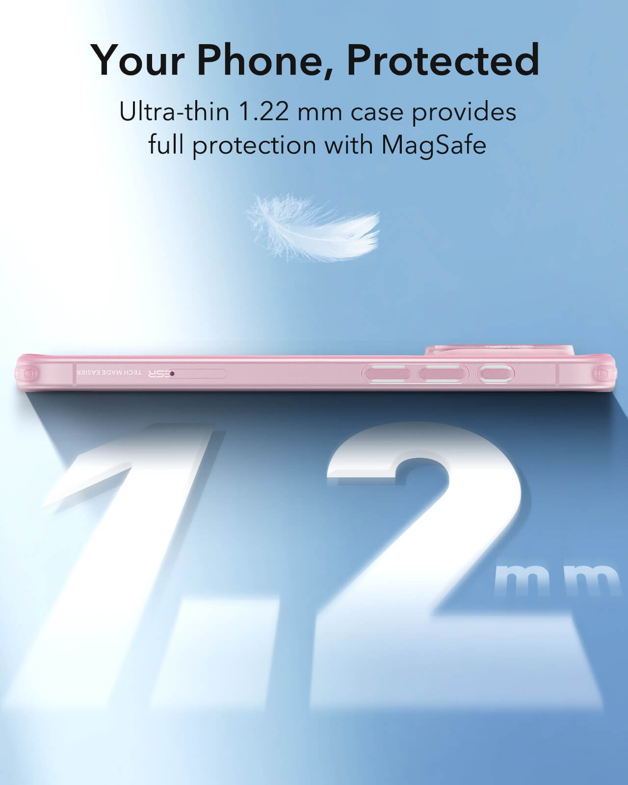 Θήκη ESR Zero HaloLock MagSafe Frosted Pink iPhone 16 Pro Max ΘΗΚΕΣ ESR Θήκη ESR Zero HaloLock MagSafe Frosted Pink iPhone 16 Pro Max - Image 3