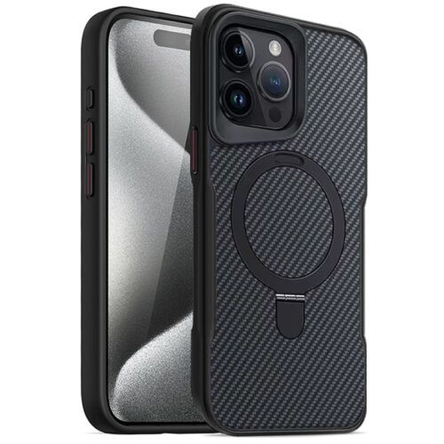 Θήκη Orso Ostand Hybrid Carbon MagSafe Black iPhone 13/14 ΘΗΚΕΣ Orso Θήκη Orso Ostand Hybrid Carbon MagSafe Black iPhone 13/14