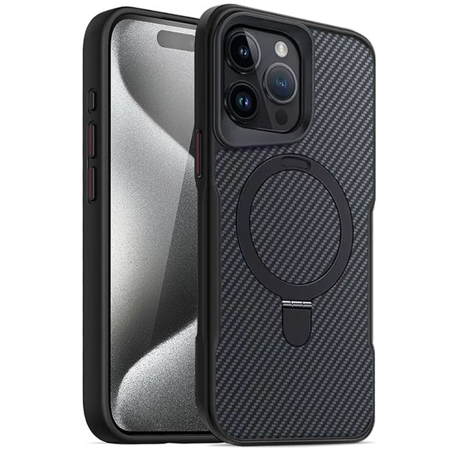 Θήκη Orso Ostand Hybrid Carbon MagSafe Black iPhone 13/14 ΘΗΚΕΣ Orso Θήκη Orso Ostand Hybrid Carbon MagSafe Black iPhone 13/14