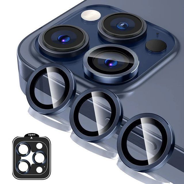 Orso Lens Camera Tempered Glass Blue iPhone 15 Pro/15 Pro Max ΠΡΟΣΤΑΣΙΑ ΟΘΟΝΗΣ Orso Orso Lens Camera Tempered Glass Blue iPhone 15 Pro/15 Pro Max