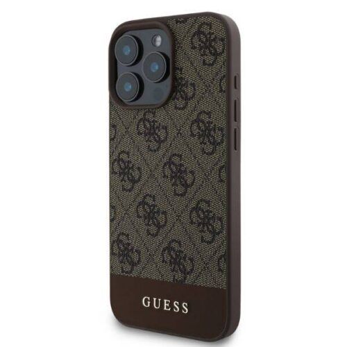 Alternative view of Θήκη Guess 4G Bottom Stripe Brown iPhone 16 Pro Max