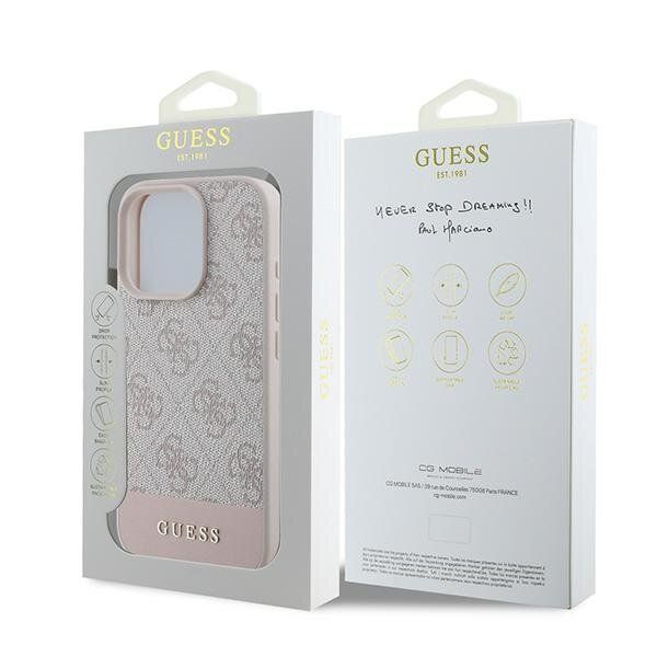 Θήκη Guess 4G Bottom Stripe Pink iPhone 16 Pro Max ΘΗΚΕΣ Guess Θήκη Guess 4G Bottom Stripe Pink iPhone 16 Pro Max - Image 5