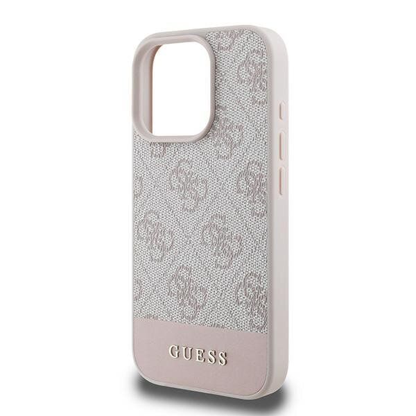 Θήκη Guess 4G Bottom Stripe Pink iPhone 16 Pro Max ΘΗΚΕΣ Guess Θήκη Guess 4G Bottom Stripe Pink iPhone 16 Pro Max - Image 4