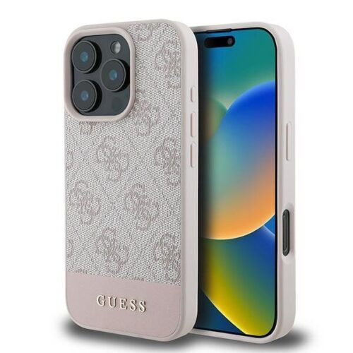 Θήκη Guess 4G Bottom Stripe Pink iPhone 16 Pro Max