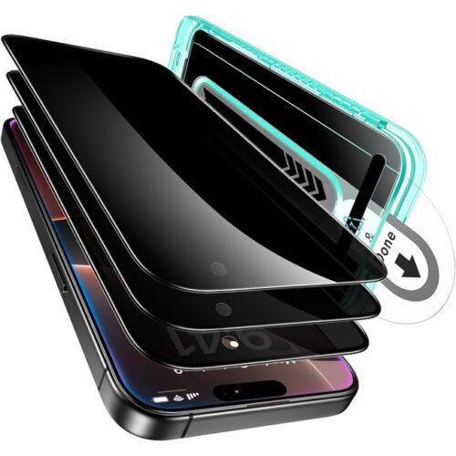 ESR Premium Quality Privacy Tempered Glass iPhone 16 Pro (3-Pack With Flawless Fit Tray) ΠΡΟΣΤΑΣΙΑ ΟΘΟΝΗΣ ESR ESR Premium Quality Privacy Tempered Glass iPhone 16 Pro (3-Pack With Flawless Fit Tray)