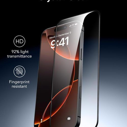 Alternative view of ESR Armorite Ultra-Tough Tempered Glass iPhone 16 Pro (3-Pack With Easy Installation Tray)