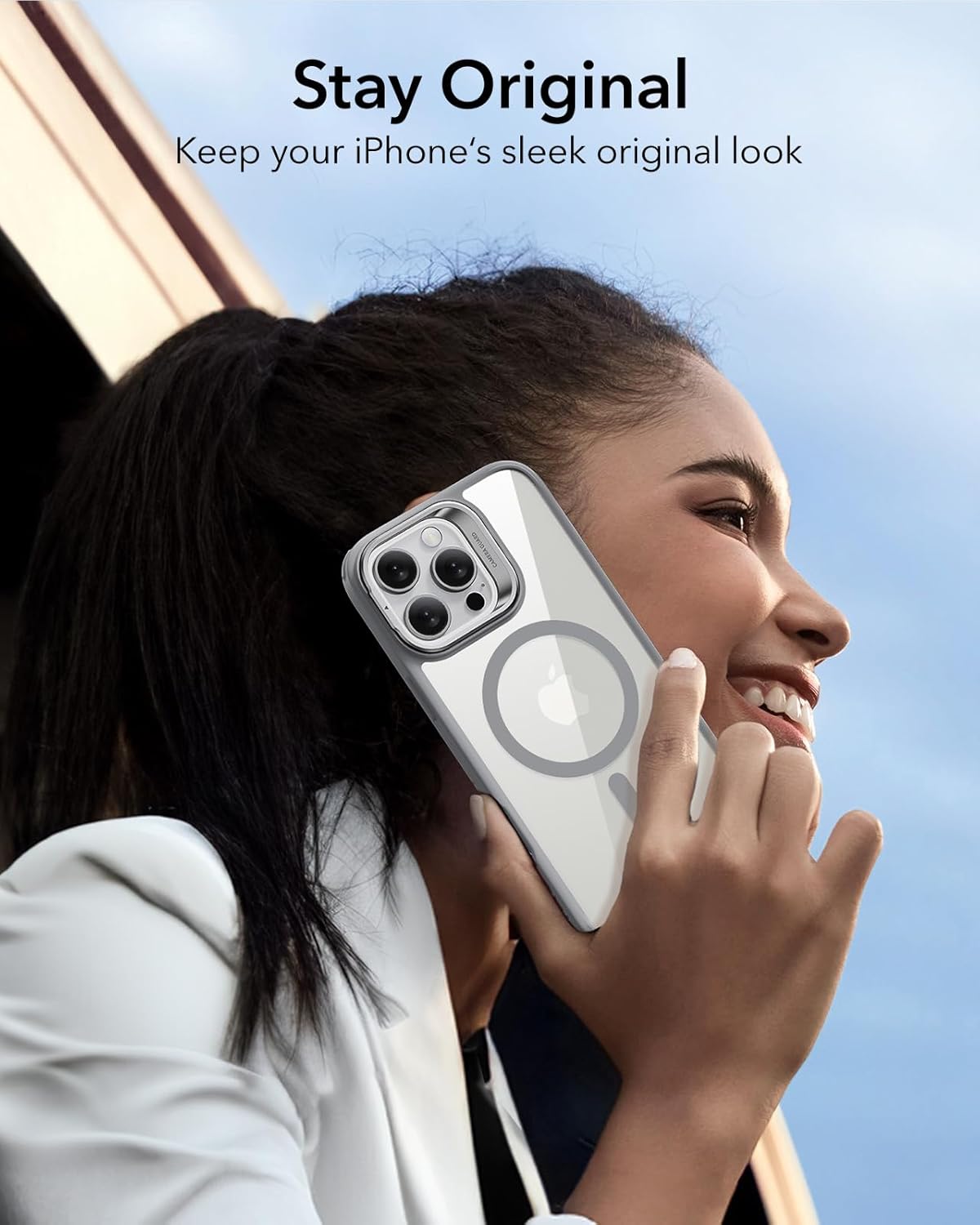 Θήκη ESR Classic Hybrid with Stash Stand HaloLock MagSafe Clear Grey iPhone 16 Pro ΘΗΚΕΣ ESR Θήκη ESR Classic Hybrid with Stash Stand HaloLock MagSafe Clear Grey iPhone 16 Pro - Image 8