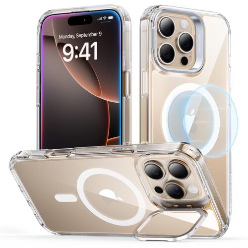Θήκη ESR Classic Hybrid with Stash Stand HaloLock MagSafe Clear iPhone 16 Pro ΘΗΚΕΣ ESR Θήκη ESR Classic Hybrid with Stash Stand HaloLock MagSafe Clear iPhone 16 Pro