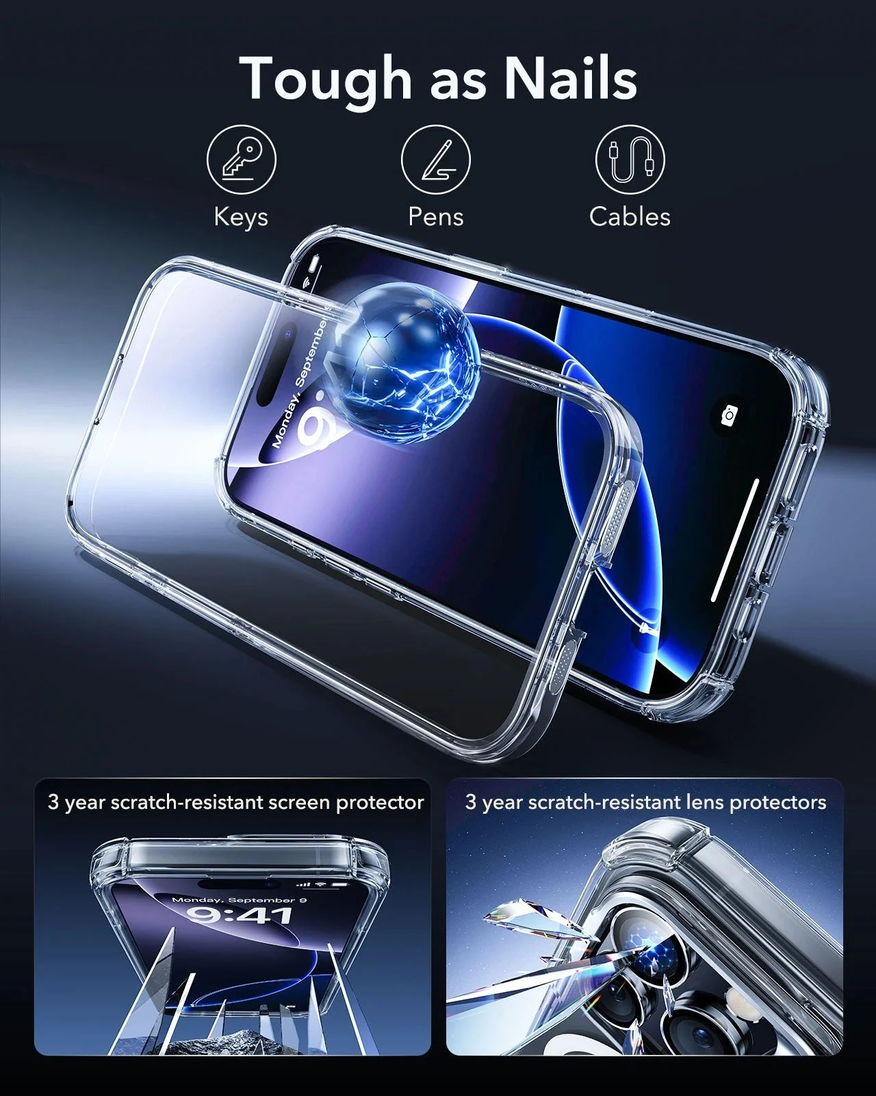 Θήκη ESR Armor Tough (Camera Control Button) HaloLock Magsafe Clear iPhone 16 Pro Max ΘΗΚΕΣ ESR Θήκη ESR Armor Tough (Camera Control Button) HaloLock Magsafe Clear iPhone 16 Pro Max - Image 9