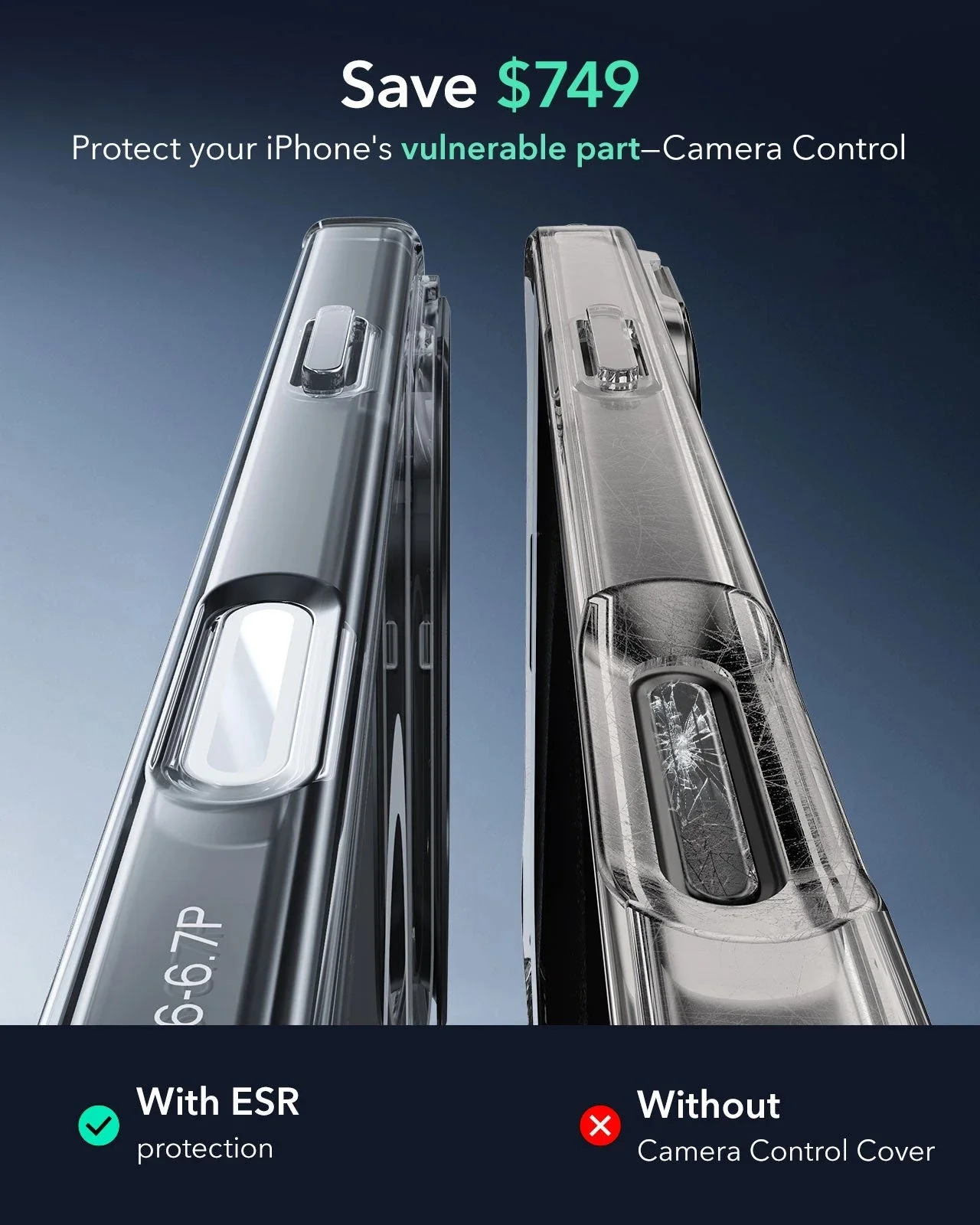 Θήκη ESR Armor Tough (Camera Control Button) HaloLock Magsafe Clear iPhone 16 Pro Max ΘΗΚΕΣ ESR Θήκη ESR Armor Tough (Camera Control Button) HaloLock Magsafe Clear iPhone 16 Pro Max - Image 3