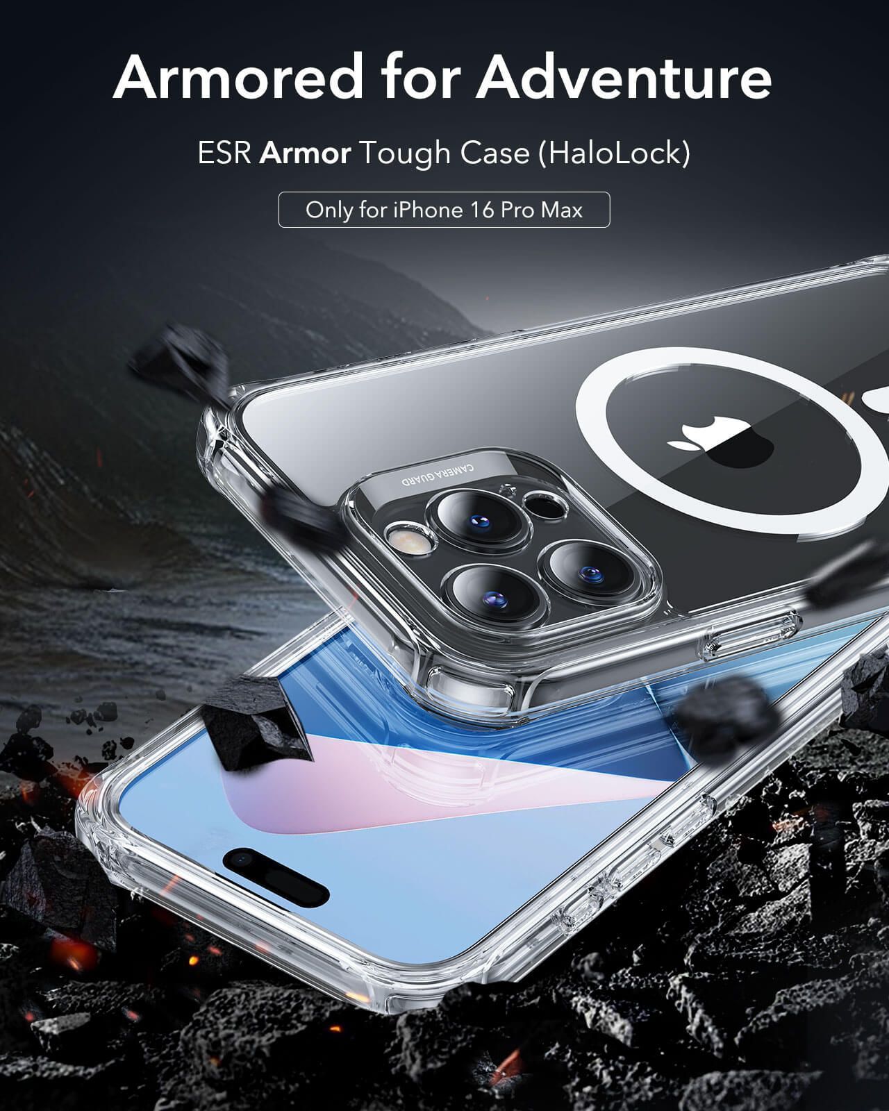 Θήκη ESR Armor Tough HaloLock Magsafe Clear iPhone 16 Pro ΘΗΚΕΣ ESR Θήκη ESR Armor Tough HaloLock Magsafe Clear iPhone 16 Pro - Image 3
