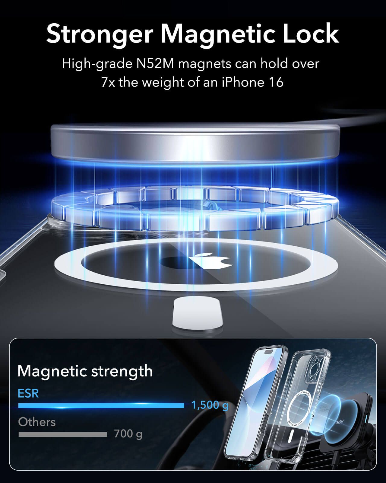 Θήκη ESR Armor Tough HaloLock Magsafe Clear iPhone 16 Pro ΘΗΚΕΣ ESR Θήκη ESR Armor Tough HaloLock Magsafe Clear iPhone 16 Pro - Image 8