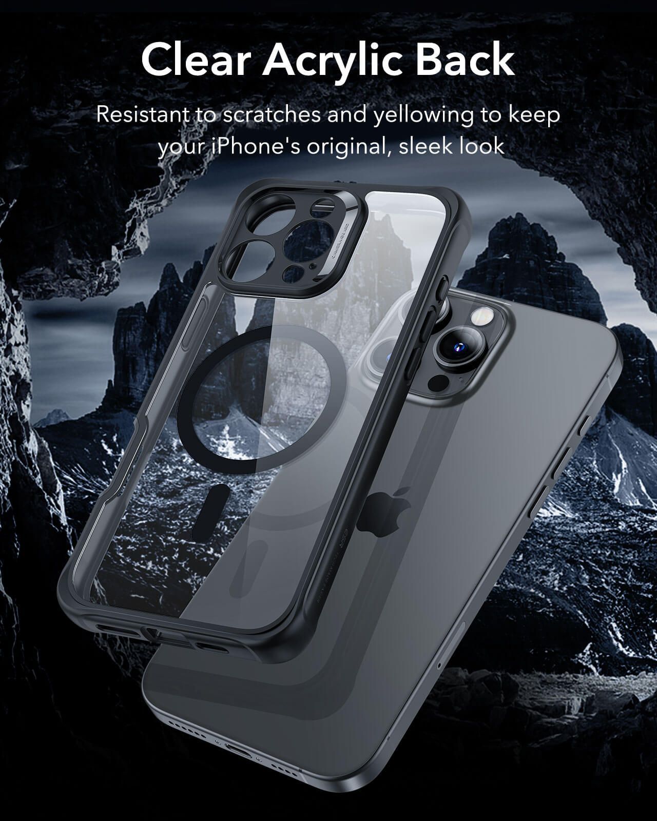 Θήκη ESR Armor Tough HaloLock Magsafe Clear Black iPhone 16 Pro ΘΗΚΕΣ ESR Θήκη ESR Armor Tough HaloLock Magsafe Clear Black iPhone 16 Pro - Image 3