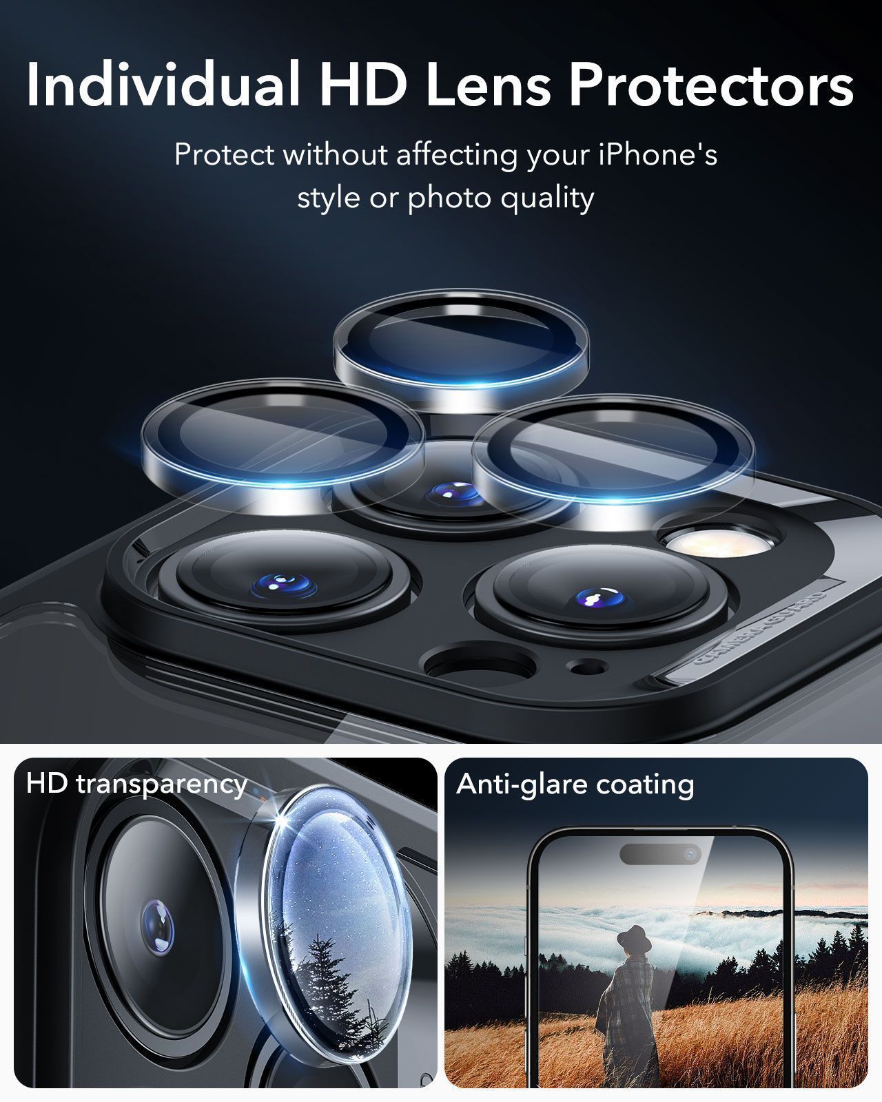 Θήκη ESR Armor Tough HaloLock Magsafe Clear Black iPhone 16 Pro ΘΗΚΕΣ ESR Θήκη ESR Armor Tough HaloLock Magsafe Clear Black iPhone 16 Pro - Image 2