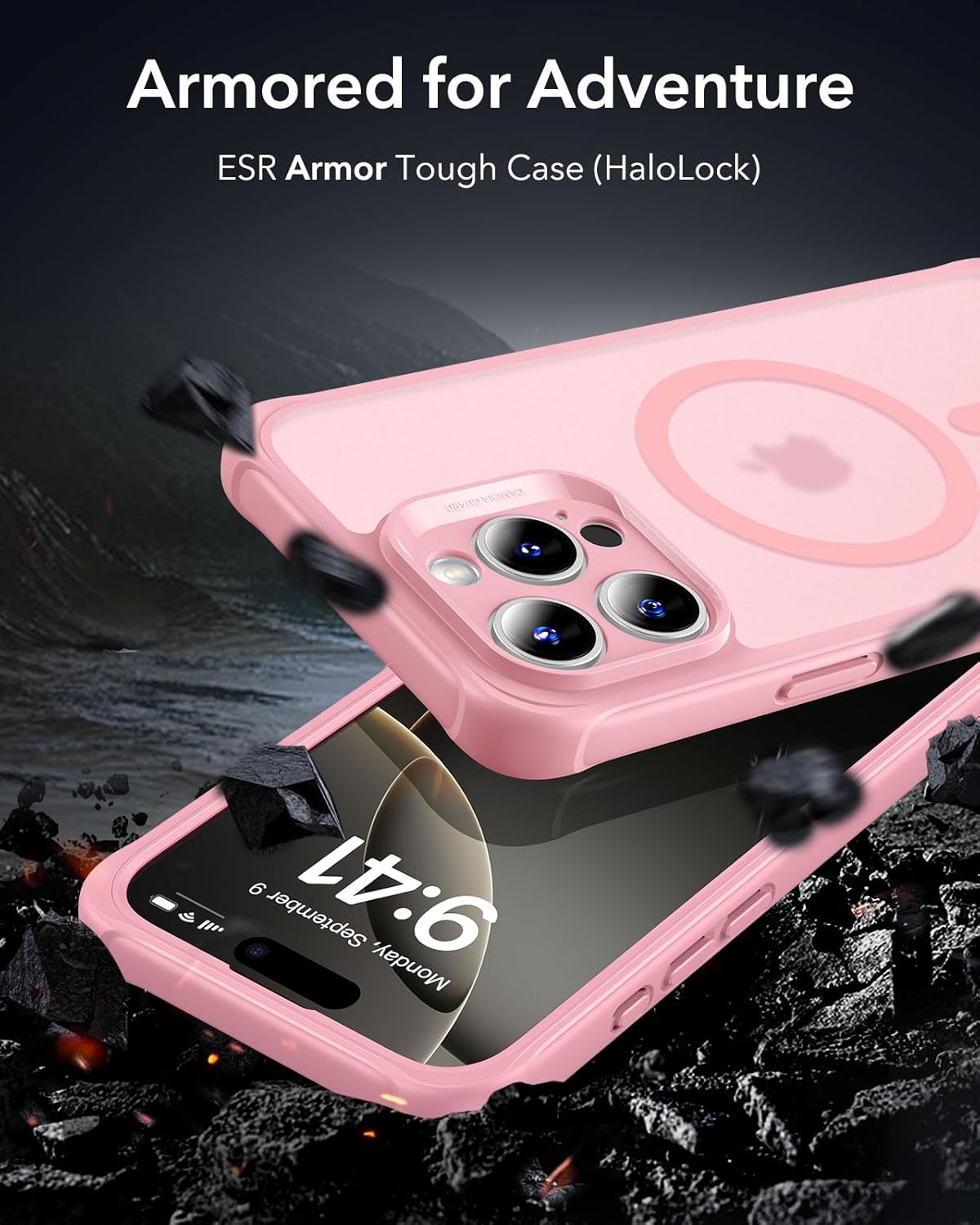 Θήκη ESR Armor Tough HaloLock Magsafe Frosted Pink iPhone 16 Pro Max ΘΗΚΕΣ ESR Θήκη ESR Armor Tough HaloLock Magsafe Frosted Pink iPhone 16 Pro Max - Image 8