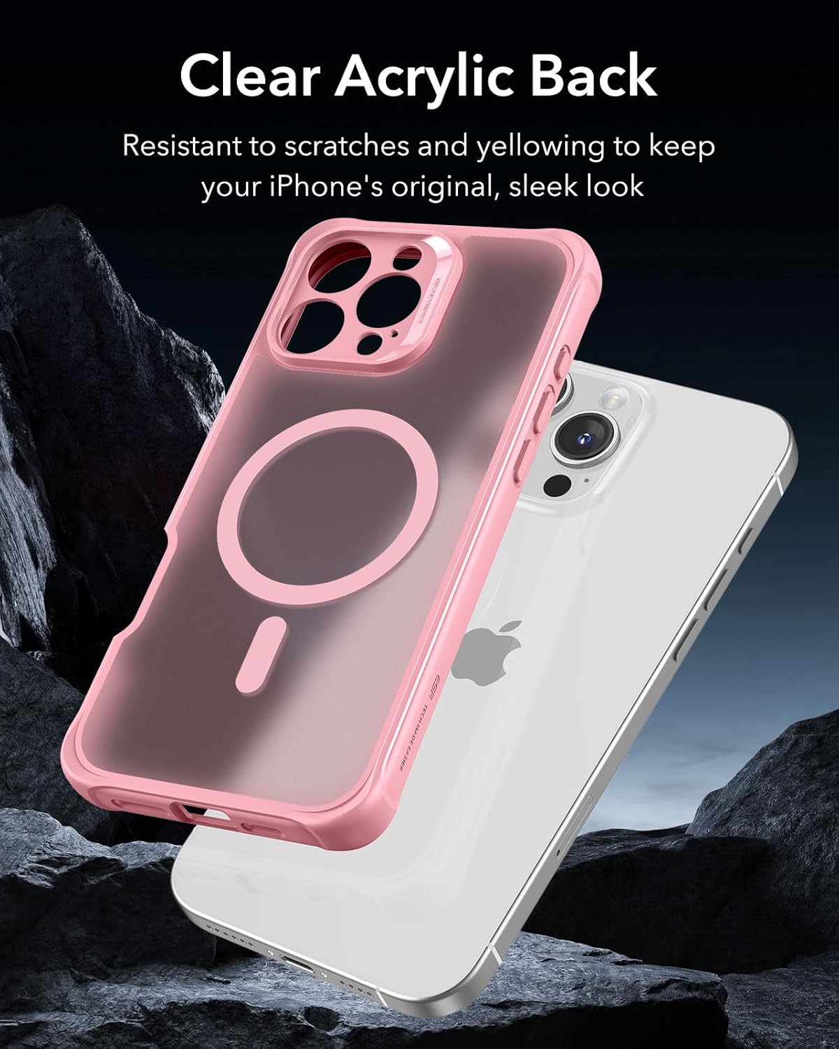 Θήκη ESR Armor Tough HaloLock Magsafe Frosted Pink iPhone 16 Pro Max ΘΗΚΕΣ ESR Θήκη ESR Armor Tough HaloLock Magsafe Frosted Pink iPhone 16 Pro Max - Image 7