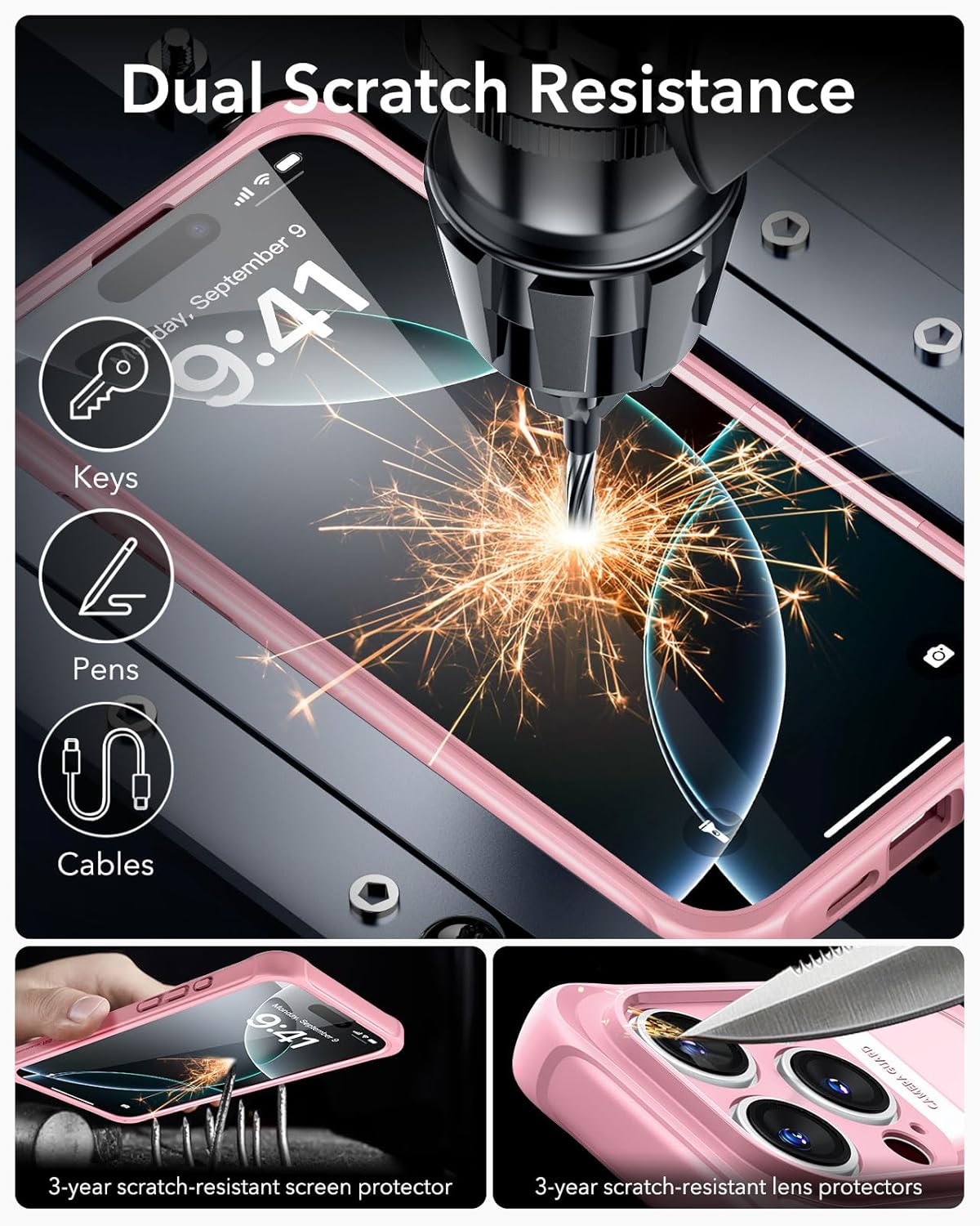 Θήκη ESR Armor Tough HaloLock Magsafe Frosted Pink iPhone 16 Pro Max ΘΗΚΕΣ ESR Θήκη ESR Armor Tough HaloLock Magsafe Frosted Pink iPhone 16 Pro Max - Image 6