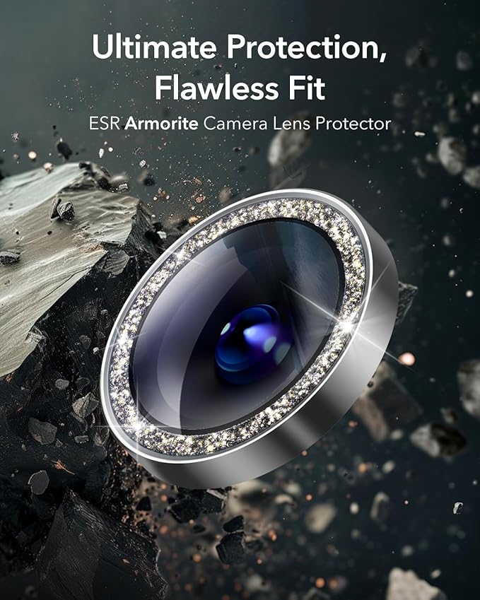 ESR Armorite Tempered Glass Camera Lens Rhinestone iPhone 16 Pro/16 Pro Max ΠΡΟΣΤΑΣΙΑ ΟΘΟΝΗΣ ESR ESR Armorite Tempered Glass Camera Lens Rhinestone iPhone 16 Pro/16 Pro Max - Image 6