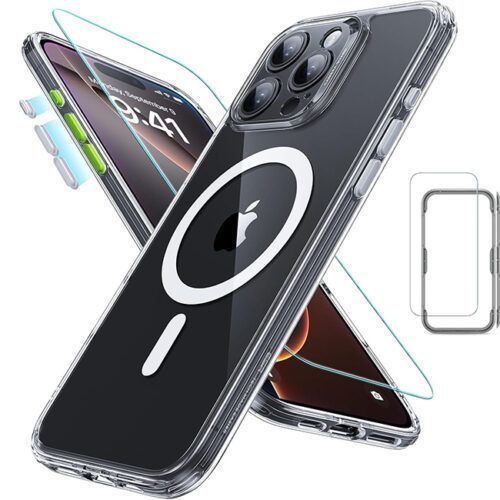 (2+1 Pack) Full Protection Pro Set ESR Classic HaloLock MagSafe Clear iPhone 16 Pro ΘΗΚΕΣ ESR (2+1 Pack) Full Protection Pro Set ESR Classic HaloLock MagSafe Clear iPhone 16 Pro