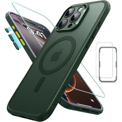 (2+1 Pack) Full Protection Pro Set ESR Classic HaloLock MagSafe Frosted Green iPhone 16 Pro ΘΗΚΕΣ ESR (2+1 Pack) Full Protection Pro Set ESR Classic HaloLock MagSafe Frosted Green iPhone 16 Pro