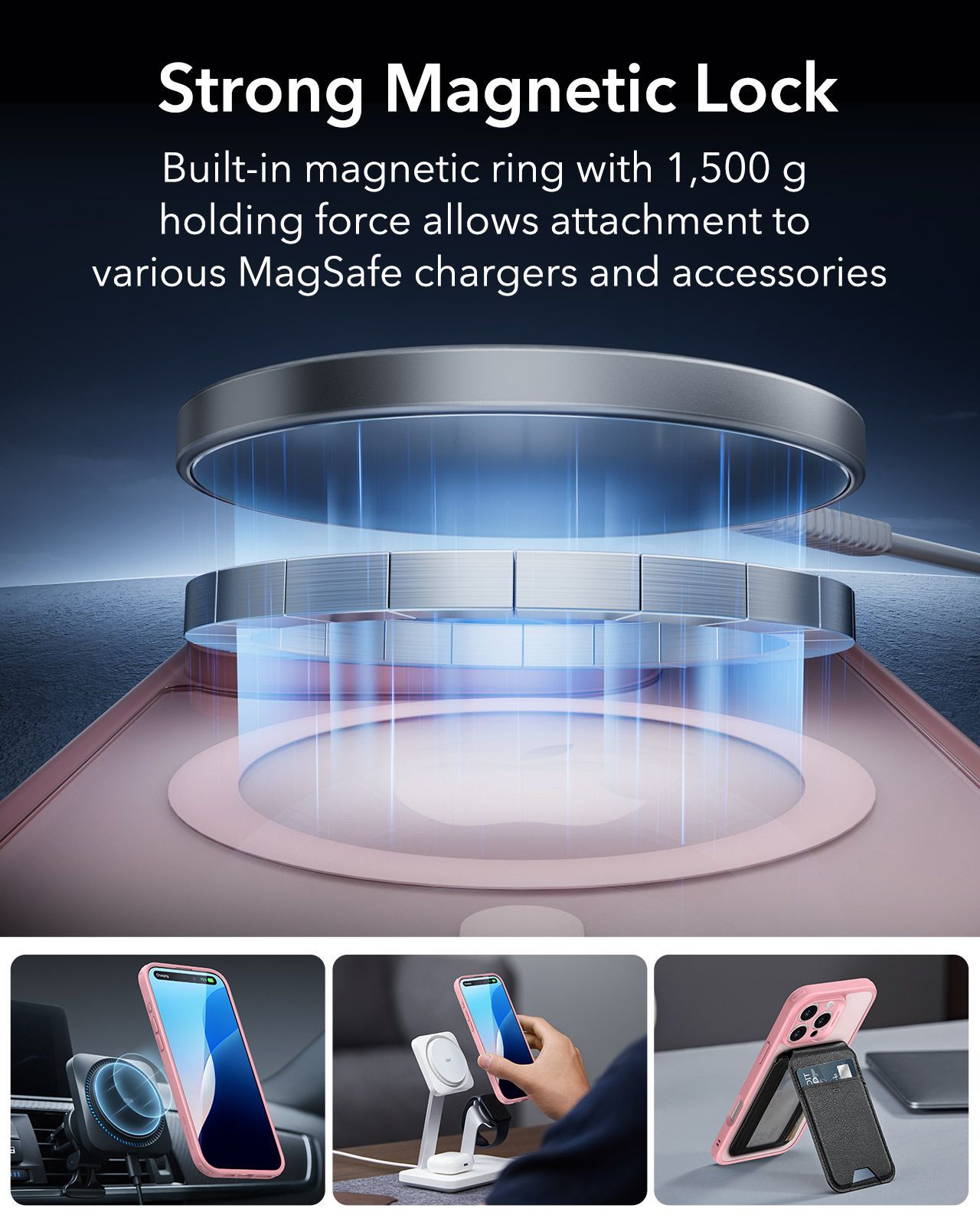 (2+1 Pack) Full Protection Pro Set ESR Classic HaloLock MagSafe Frosted Pink iPhone 16 Pro Max ΘΗΚΕΣ ESR (2+1 Pack) Full Protection Pro Set ESR Classic HaloLock MagSafe Frosted Pink iPhone 16 Pro Max - Image 7