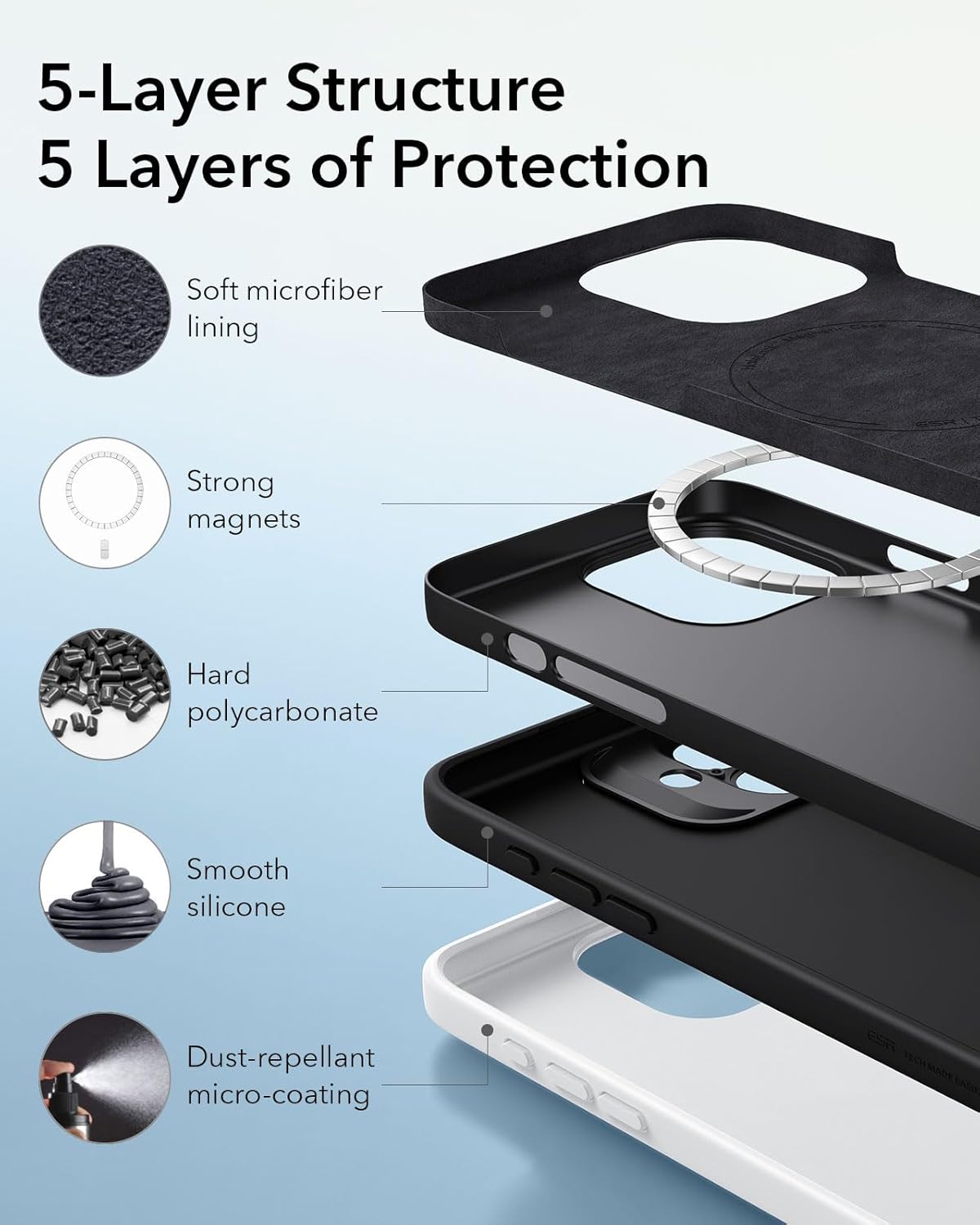 Θήκη ESR Cloud HaloLock MagSafe Black iPhone 16 Plus ΘΗΚΕΣ ESR Θήκη ESR Cloud HaloLock MagSafe Black iPhone 16 Plus - Image 3