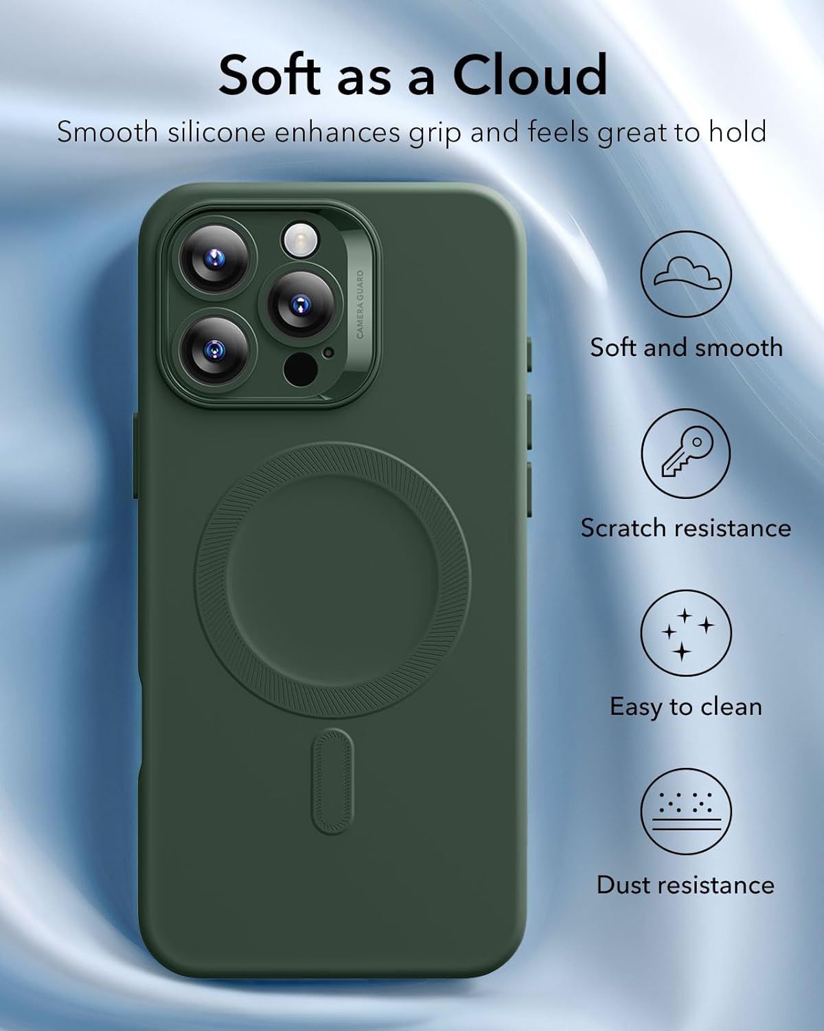 Θήκη ESR Cloud HaloLock MagSafe Green iPhone 16 Pro Max ΘΗΚΕΣ ESR Θήκη ESR Cloud HaloLock MagSafe Green iPhone 16 Pro Max - Image 6