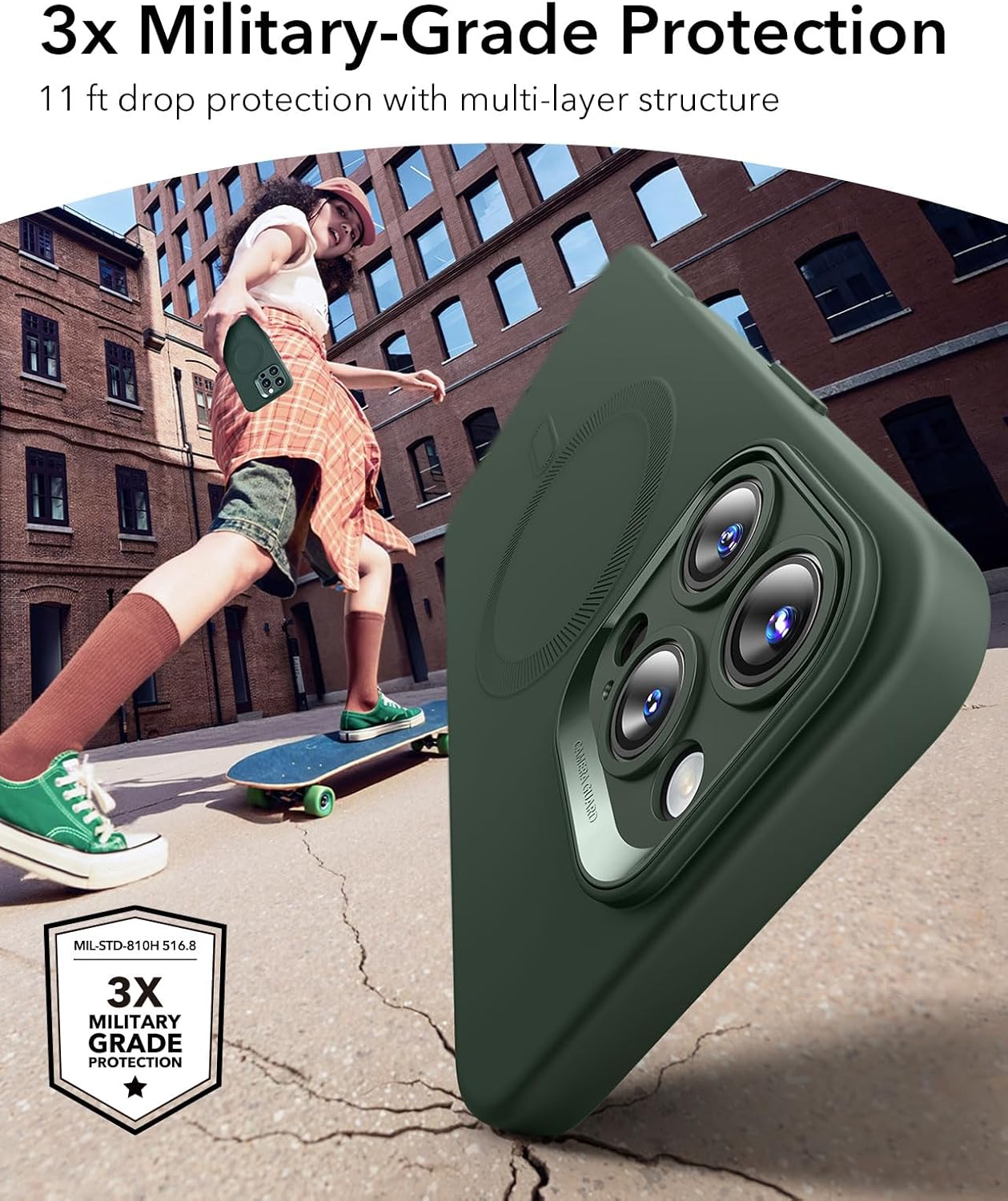 Θήκη ESR Cloud HaloLock MagSafe Green iPhone 16 Pro Max ΘΗΚΕΣ ESR Θήκη ESR Cloud HaloLock MagSafe Green iPhone 16 Pro Max - Image 4