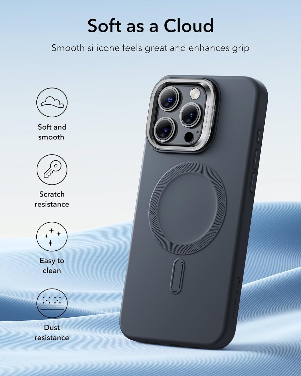 Θήκη ESR Cloud with Stash Stand HaloLock Magsafe Black iPhone 16 Pro ΘΗΚΕΣ ESR Θήκη ESR Cloud with Stash Stand HaloLock Magsafe Black iPhone 16 Pro - Image 7