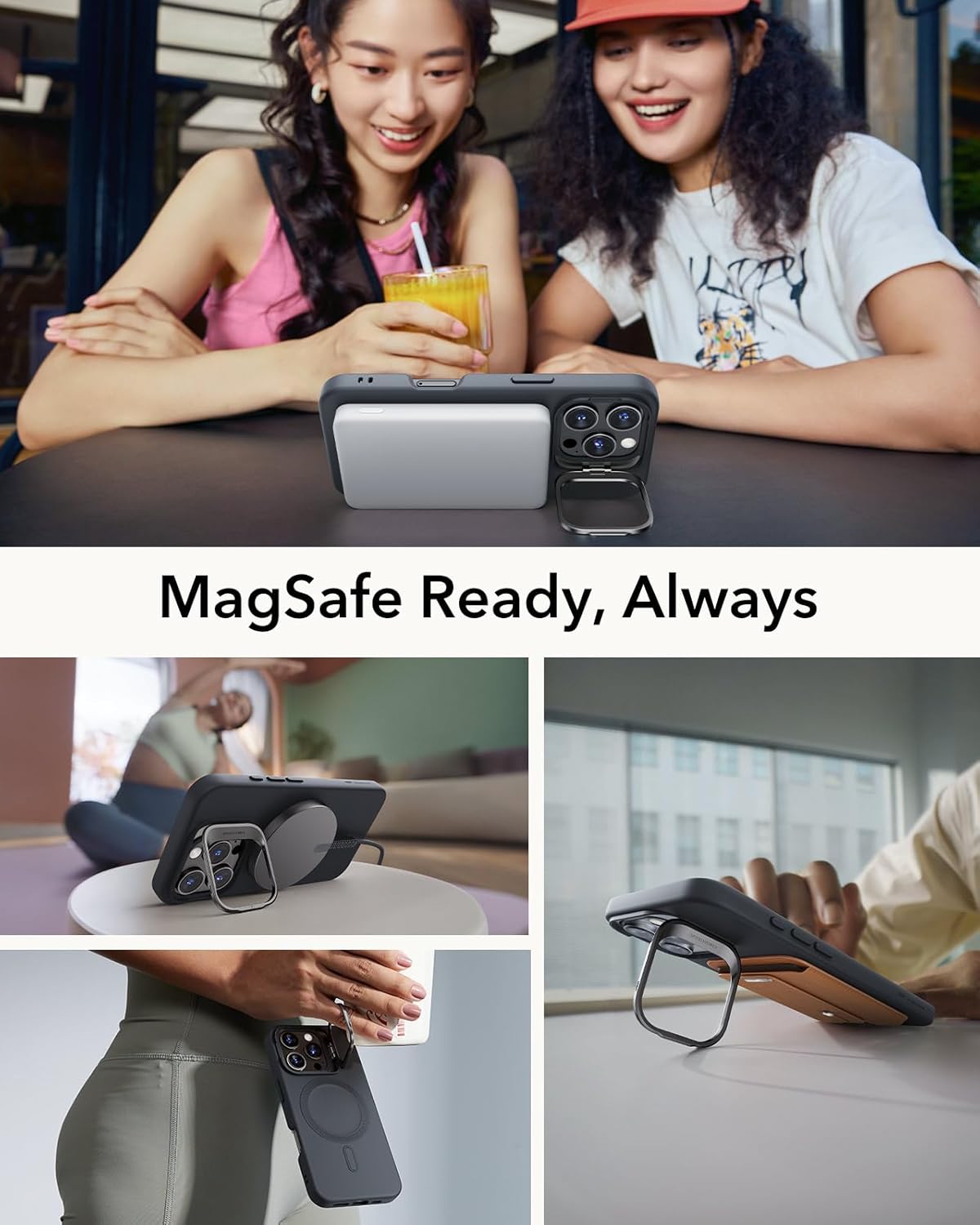 Θήκη ESR Cloud with Stash Stand HaloLock Magsafe Black iPhone 16 Pro ΘΗΚΕΣ ESR Θήκη ESR Cloud with Stash Stand HaloLock Magsafe Black iPhone 16 Pro - Image 3