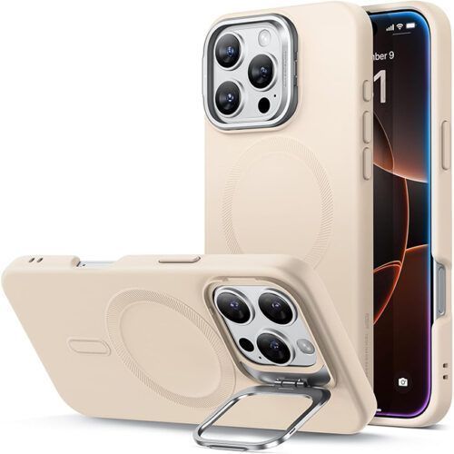 Θήκη ESR Cloud with Stash Stand HaloLock Magsafe Light Tan iPhone 16 Pro ΘΗΚΕΣ ESR Θήκη ESR Cloud with Stash Stand HaloLock Magsafe Light Tan iPhone 16 Pro