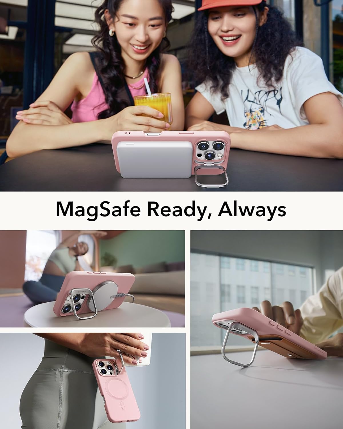 Θήκη ESR Cloud with Stash Stand HaloLock Magsafe Pink iPhone 16 Pro ΘΗΚΕΣ ESR Θήκη ESR Cloud with Stash Stand HaloLock Magsafe Pink iPhone 16 Pro - Image 7