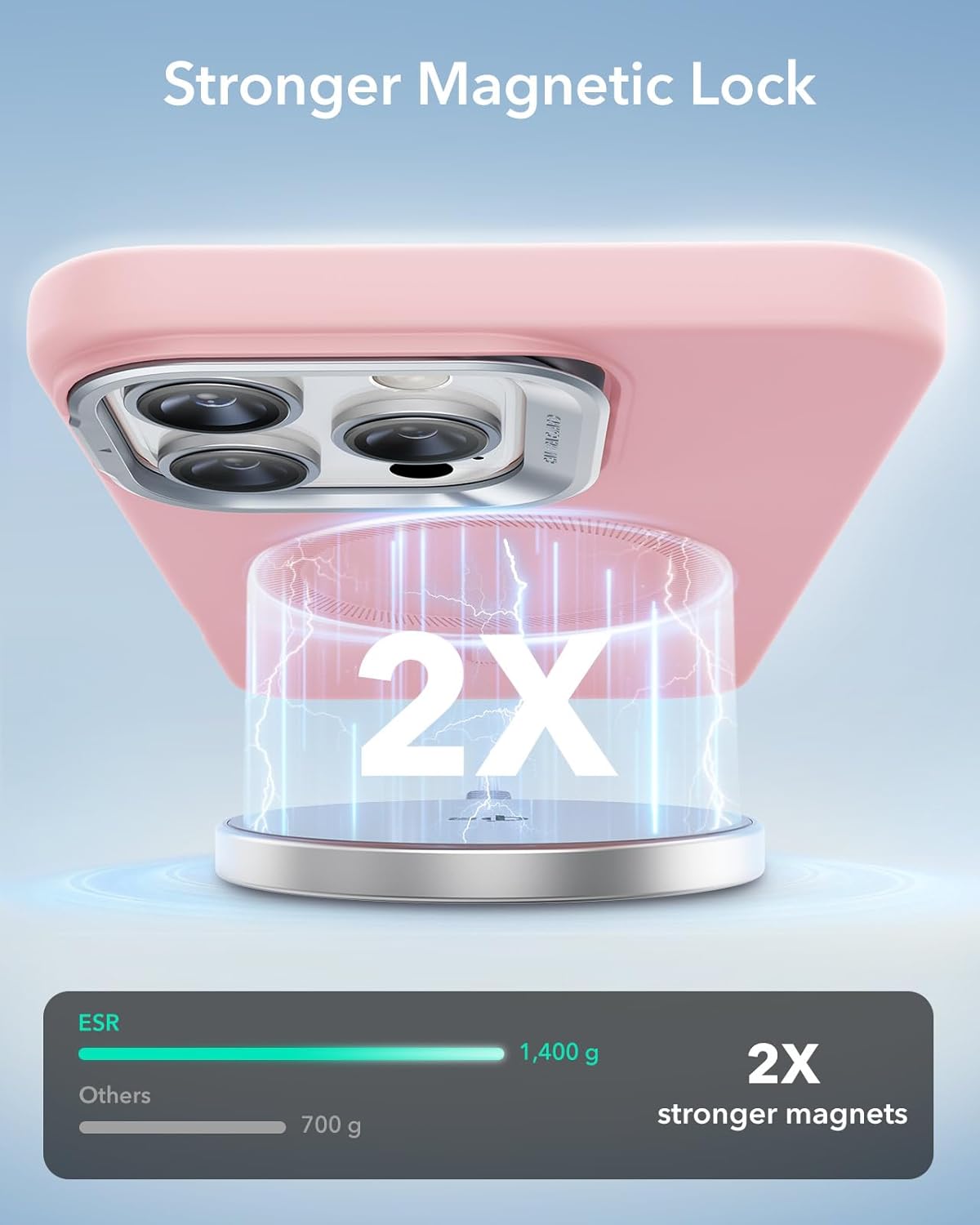 Θήκη ESR Cloud with Stash Stand HaloLock Magsafe Pink iPhone 16 Pro ΘΗΚΕΣ ESR Θήκη ESR Cloud with Stash Stand HaloLock Magsafe Pink iPhone 16 Pro - Image 5