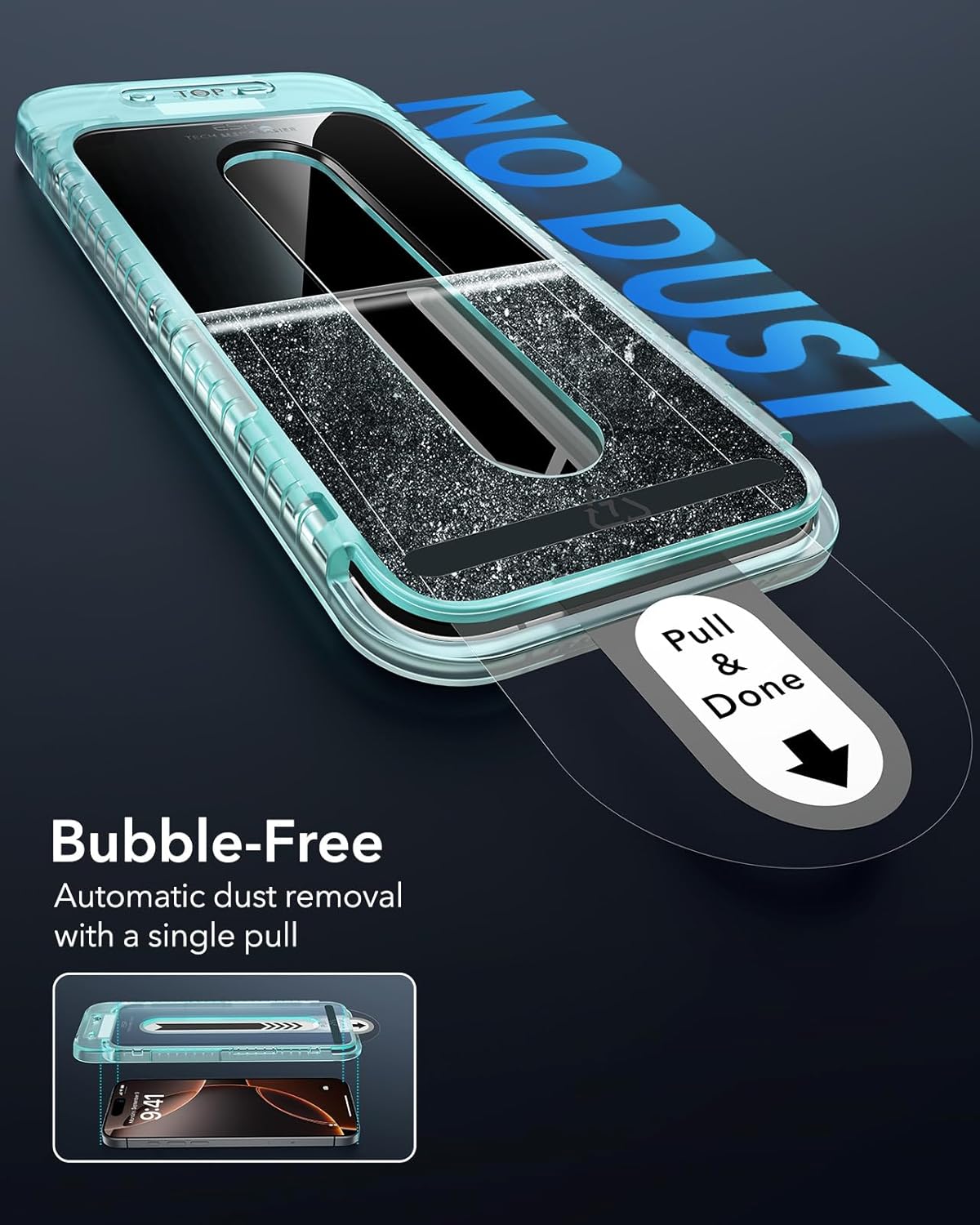 ESR Premium Quality Tempered Glass iPhone 16 Pro Max (3-Pack With Easy Installation Tray) ΠΡΟΣΤΑΣΙΑ ΟΘΟΝΗΣ ESR ESR Premium Quality Tempered Glass iPhone 16 Pro Max (3-Pack With Easy Installation Tray) - Image 3