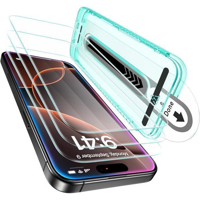 ESR Premium Quality Tempered Glass iPhone 16 Pro Max (3-Pack With Easy Installation Tray) ΠΡΟΣΤΑΣΙΑ ΟΘΟΝΗΣ ESR ESR Premium Quality Tempered Glass iPhone 16 Pro Max (3-Pack With Easy Installation Tray)