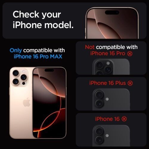 Alternative view of Spigen EZ Fit GLAS.tR Sensor Protected Tempered Glass iPhone 17 Pro Max/16 Pro Max (2-Pack)