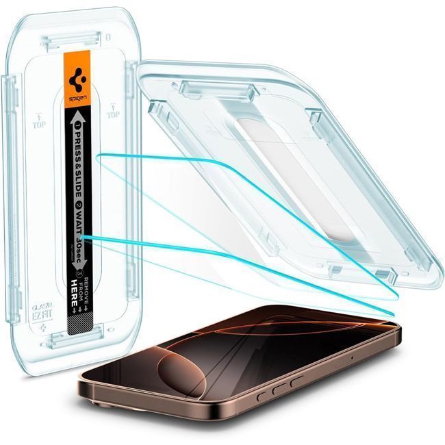 Spigen EZ Fit GLAS.tR Sensor Protected Tempered Glass iPhone 17 Pro Max/16 Pro Max (2-Pack) ΠΡΟΣΤΑΣΙΑ ΟΘΟΝΗΣ Spigen Spigen EZ Fit GLAS.tR Sensor Protected Tempered Glass iPhone 17 Pro Max/16 Pro Max (2-Pack)