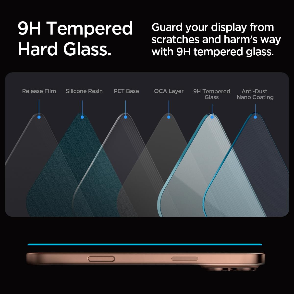 Spigen EZ Fit GLAS.tR Sensor Protected Tempered Glass iPhone 17 Pro Max/16 Pro Max (2-Pack) ΠΡΟΣΤΑΣΙΑ ΟΘΟΝΗΣ Spigen Spigen EZ Fit GLAS.tR Sensor Protected Tempered Glass iPhone 17 Pro Max/16 Pro Max (2-Pack) - Image 5