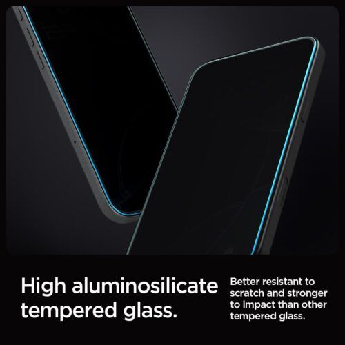 Alternative view of Spigen EZ Fit GLAS.tR Privacy Tempered Glass iPhone 16 Pro Max/17 Pro Max (2-Pack)