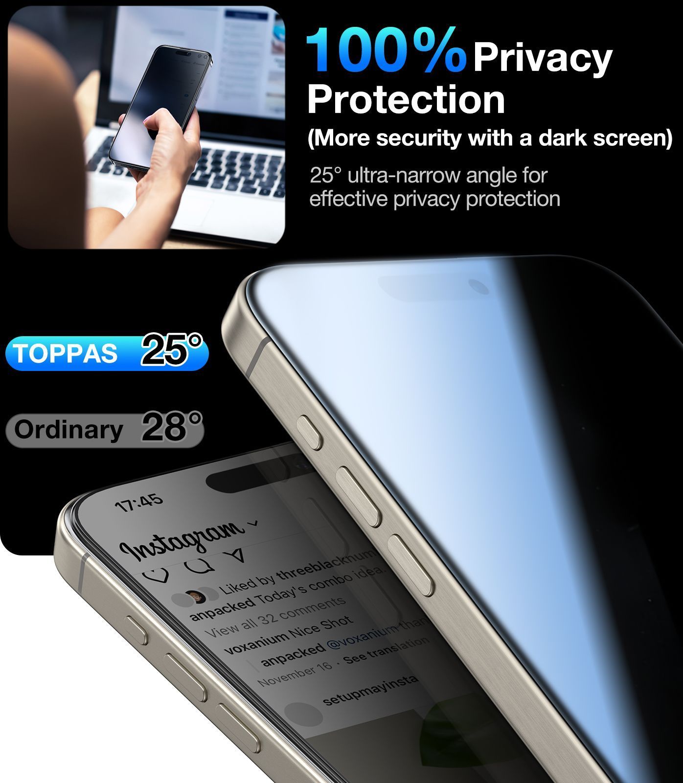 Torras Install Master GlassGo Full Cover Privacy Tempered Glass iPhone 16 Pro Max ΠΡΟΣΤΑΣΙΑ ΟΘΟΝΗΣ TORRAS Torras Install Master GlassGo Full Cover Privacy Tempered Glass iPhone 16 Pro Max - Image 3